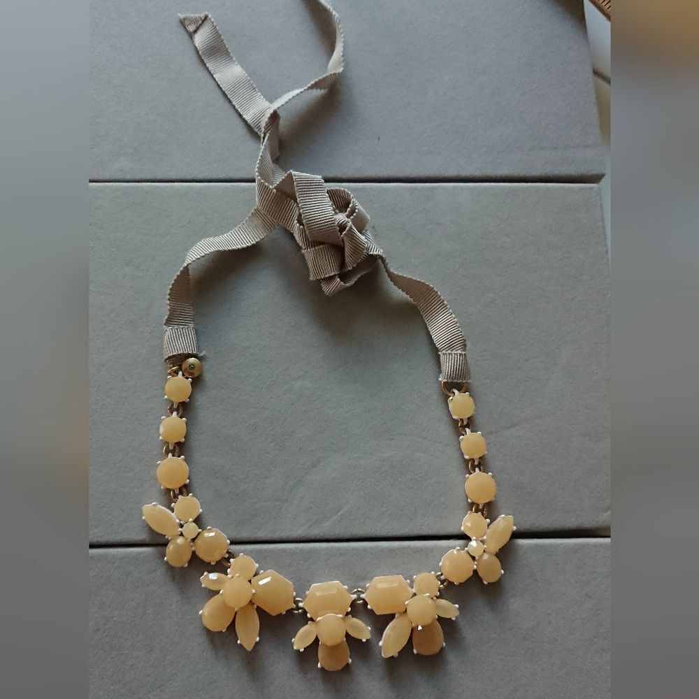 J. Crew Crystal Ribbon necklace